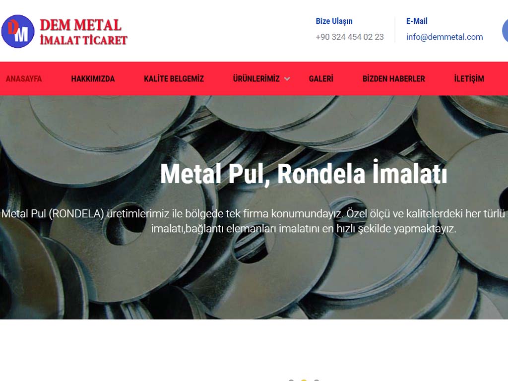 Dem Metal Rondela malat websitesi ilkedesign tarafndan yaplmtr.