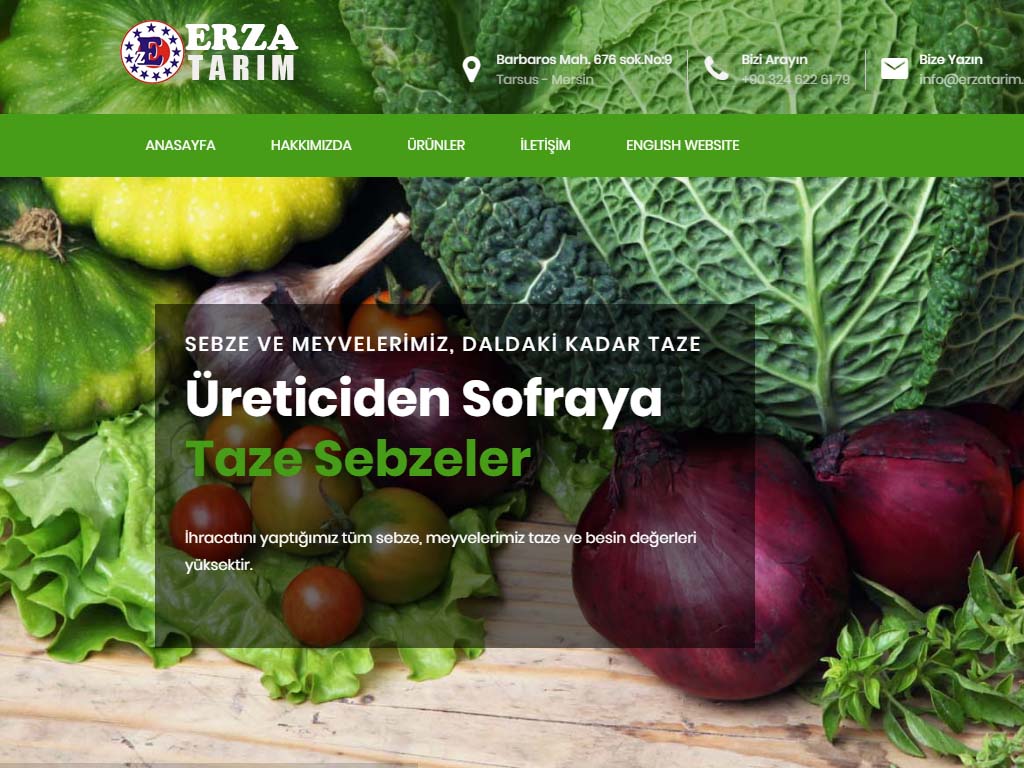 Erza Tarm Kurumsal Websitesi