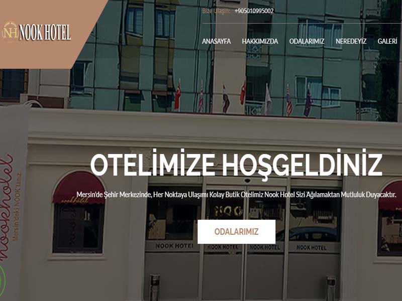 Mersin Nook Butik Hotel Kurumsal Websitesi