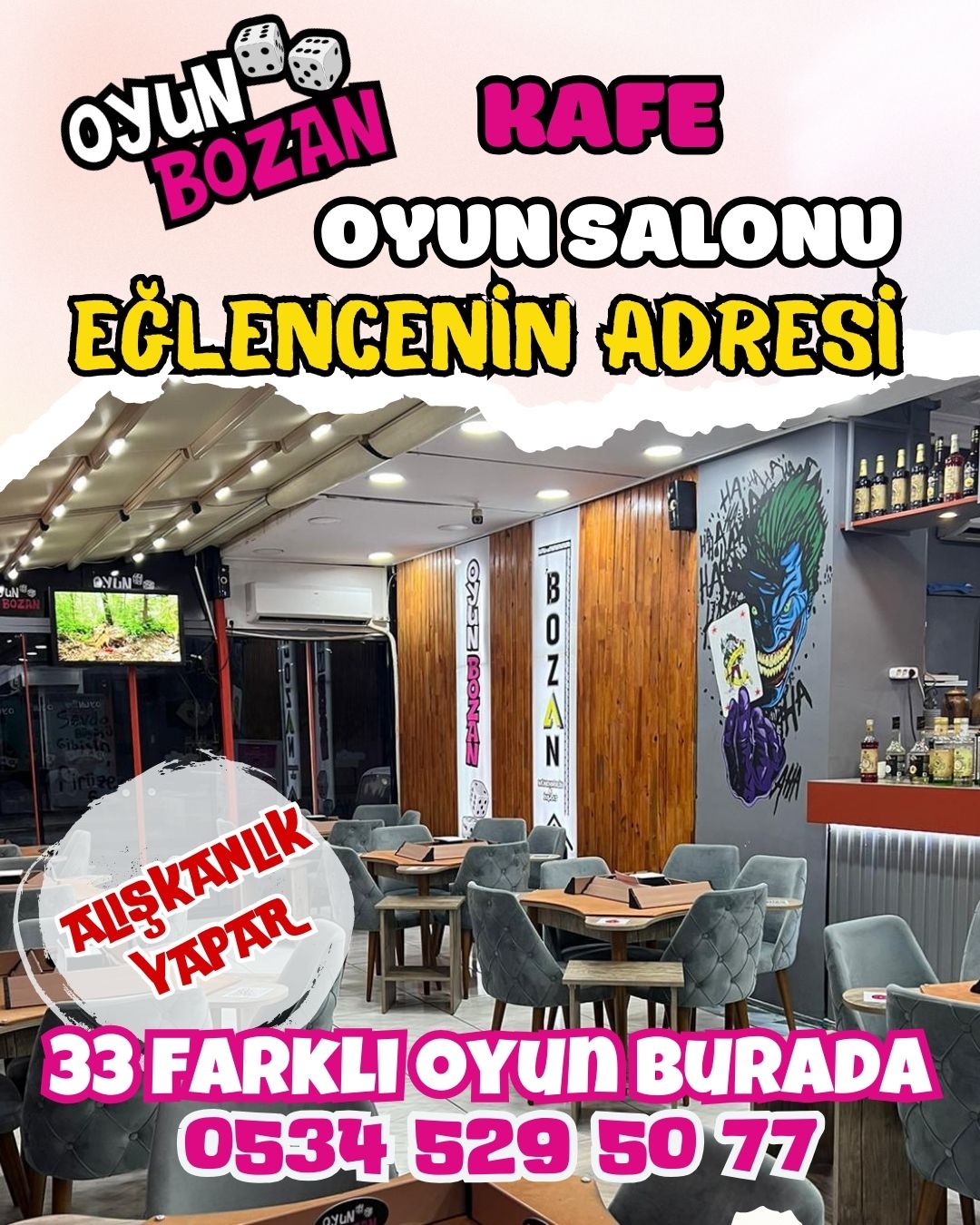 Oyun Bozan Kafe Sosyal Medya Grafikleri